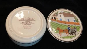 Villeroy & Boch Design Naif Trinket Box Horse Cart To Market Laplau 4 Porcelain - Picture 1 of 9