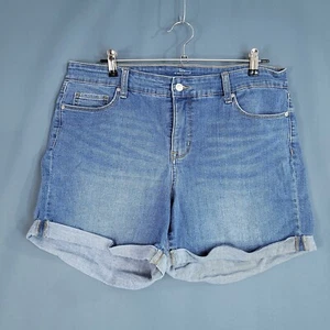 Pantalones cortos para mujer New Directions elegantes esculpidos azules talla 16R - Imagen 1 de 8
