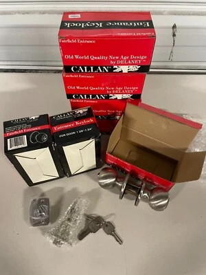 Cerraduras de entrada con llave de níquel satinado Callan by Delaney Fairfield 7 unidades Foto 1 de 4