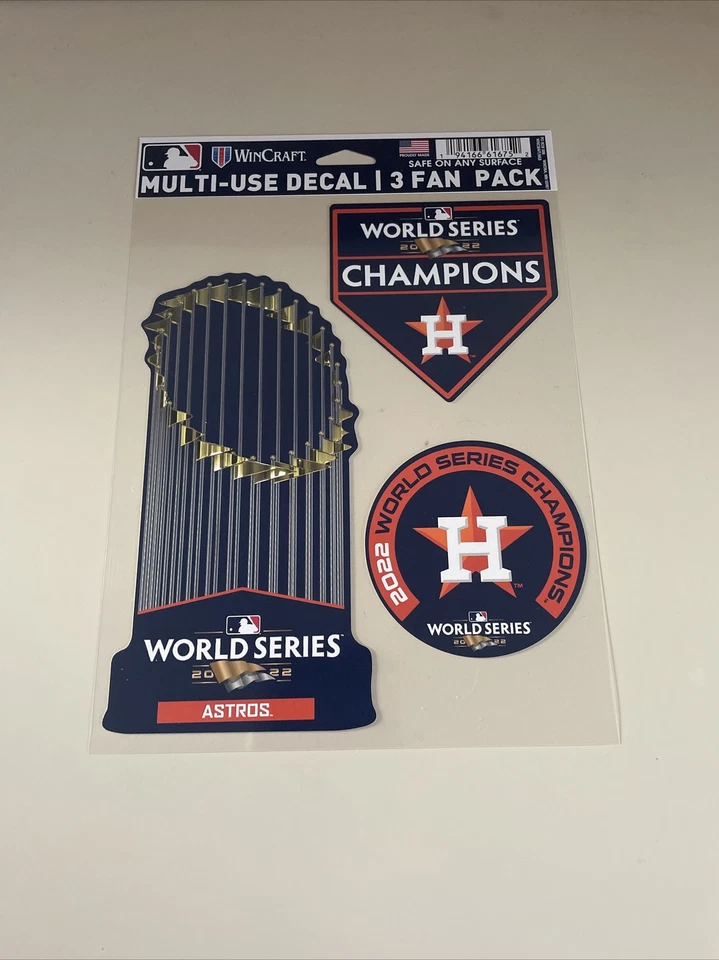 HOUSTON ASTROS 🔥2022 🔥WORLD SERIES CHAMPS ASTROS MULTI USE 3 FAN PACK MLB - Image 1 of 1