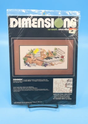 Dimensions Serenade Violin Keyboard No count Cross Stitch Kit NEW 1989 Music - Image 1 of 4