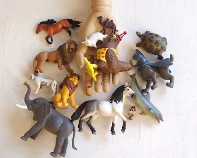 Animal Toy Lot 13 Mixed Animal Figures Schleich, Breyer, Disney Toys and More - Image 1 of 4