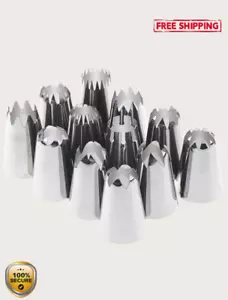 12pcs Reusable Stainless Steel Icing Piping Nozzle Set – Cake Decorating Tips - Picture 1 of 4