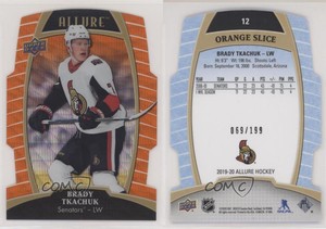 2019-20 Upper Deck Allure Orange Slice /199 Brady Tkachuk #12