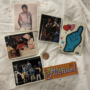 Lotto raro di adesivi Michael Jackson htf Guanti glitter Jackson 5 olografici belli! - Foto 1 di 1