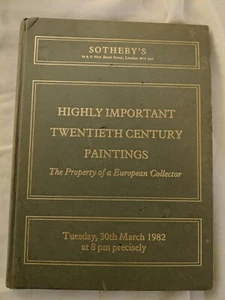 Southeby’s Auction Catalog 1982 Highly Important Twentieth Century Paintings HC - Picture 1 of 11