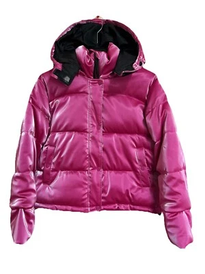 Abrigo acolchado Forever 21 Premium Label rosa fucsia talla pequeña Barbiecore nuevo con etiquetas raro Foto 1 de 4