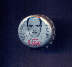 1964-65 COCA-COLA COKE BOTTLE CAP W/CORK Red Kelly HOF EX+ Toronto Maple Leafs