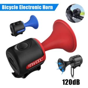 Electric Horn Bicycle Handlebar Bell 120dB For Electric Scooter/Road/MTB Cycling - Picture 1 of 22