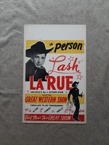 Vintage Western Cowboy Show Performance Poster Lash LaRue Action Comedy Thrills - Picture 1 of 11