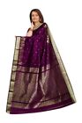 Dunkel Magenta Party Bekleidung Sari aus Indien Saree Bauchtanz Stoff Wrap