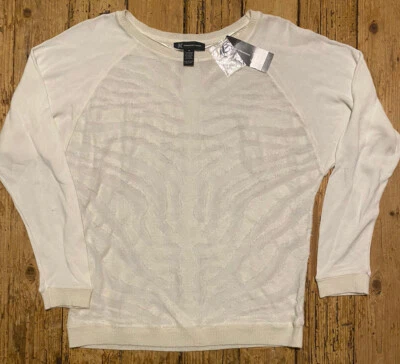 Suéter blanco lavado International Concepts para mujer talla M nuevo con etiquetas Foto 1 de 4