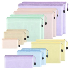 14pcs Mesh Zipper Pouch, 8 Sizes Waterproof Zipper Bags, 7 Colors Waterproof ... - Picture 1 of 7