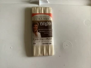 Wrights Oyster 1/2" Extra Wide Double Fold BIAS TAPE 206-028 3 Yards PC09 NOS - Picture 1 of 3