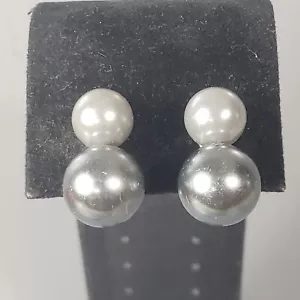 Orecchini Coro Clip On Perline Tono Argento Retrò Metà Secolo Modernariato Boho 1" - Foto 1 di 11