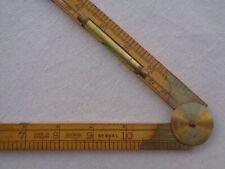 Lufkin 863L Boxwood and Brass Protractor Ruler