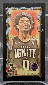 SCOOT HENDERSON [Trail Blazers] 2023 Topps Allen & Ginter BLACK MINI RC #265