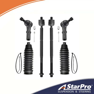 6pc Inner & Outer Tierod Ends for 2011 - 2014 Dodge Charger Challenger 300 RWD Foto 1 de 4