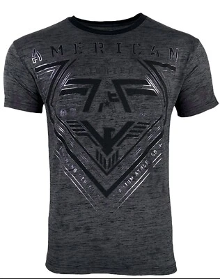 Camiseta para hombre AMERICAN FIGHTER PERKINS negra atlética XS-4XL Foto 1 de 4
