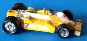 1987 GALOOB MICRO MACHINES 80'S ERA INDY 500 RACE CAR #7 YELLOW WHITE NO SPOILER - Picture 1 of 5