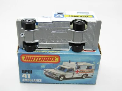 Matchbox Superfast No 41 Ambulance Very Rare SILVER BASE NMIB - Image 1 of 4