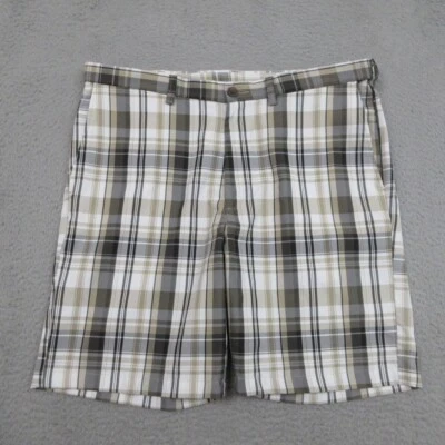 Shorts Haggar Cool 18 Pro masculino 38 bronzeado elástico golfe desempenho absorção de umidade - Imagem 1 de 4