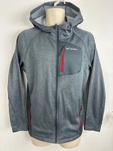 Columbia Hombre’s Cremallera Completa Capucha Bolsillo Sudadera Gris Talla S - Imagen 1 de 9