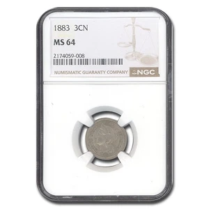 1883 Three Cent Nickel MS-64 NGC - Picture 1 of 3