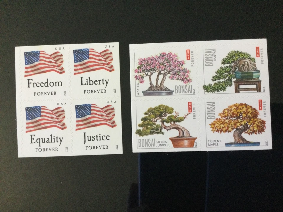 US Stamp 2 Blocks (Double side) 16 Forever (Face Value $12.48) MNH - Image 1 of 1