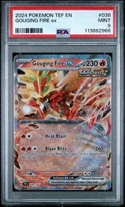 2024 Pokemon TEF EN #038 Gouging Fire ex Temporal Forces PSA 9 - Picture 1 of 2