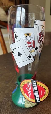 Nuevas tarjetas de póquer Lolita fichas Gotta Love cerveza Pilsner vidrio pintado a mano Foto 1 de 4