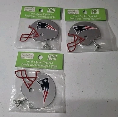 3 X Фигурки New England Patriots Стиль Шлема Двор - Изображение 1 из 4