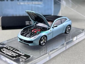 BN PK 1:64 Ice Blue GTC4 Lusso Coupe Racing Sports Model Diecast Metal Car - Picture 1 of 13