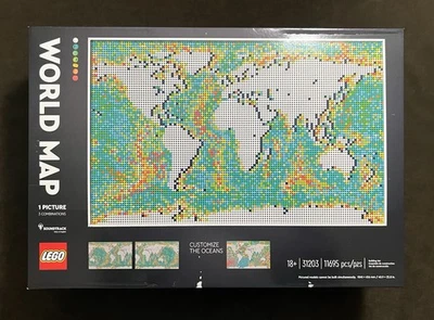 DAMAGED BOX LEGO Art World Map 31203 Retired RARE - Image 1 of 4