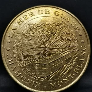 JETON TOURISTIQUE MDP 2000 LA MER DE GLACE CHAMONIX MONT BLANC / MEDAILLE 34mm - Picture 1 of 2