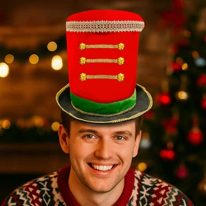 Checkered Glitter Sequin Christmas Hat Christmas Party Cap Festive Party - Picture 1 of 14