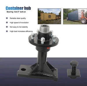 4000lb 5x4.5" Lug Fast Bolt On Wheels for shipping Container Hub and Spindle Kit - Bild 1 von 12