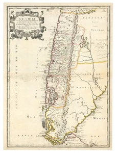 Sanson 1656 Map of Chile 'Le Chili. Tire de celuy que Alf-de-Oualle...' - Picture 1 of 1