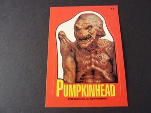 Tarjeta Topps Fright Flicks - Pumpkinhead - Pegatina Número 11 - ¡COMO NUEVA! Desde 1988 - Imagen 1 de 13