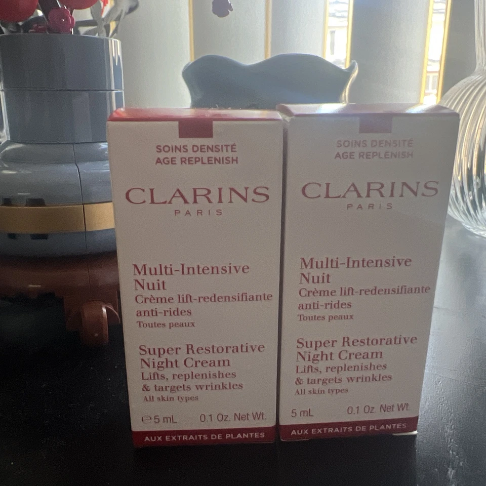 2x CLARINS Multi-Intensive Nuit Super Restorative Night Cream 0.1oz/5 ml - Image 1 of 1