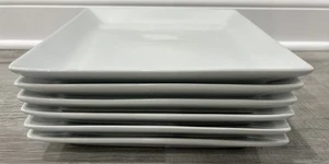 Pottery Barn Great White Square Dinner Plates SET OF 6 - Picture 1 of 5