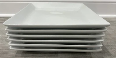 Pottery Barn Great White Square Dinner Plates SET OF 6 - Image 1 of 4