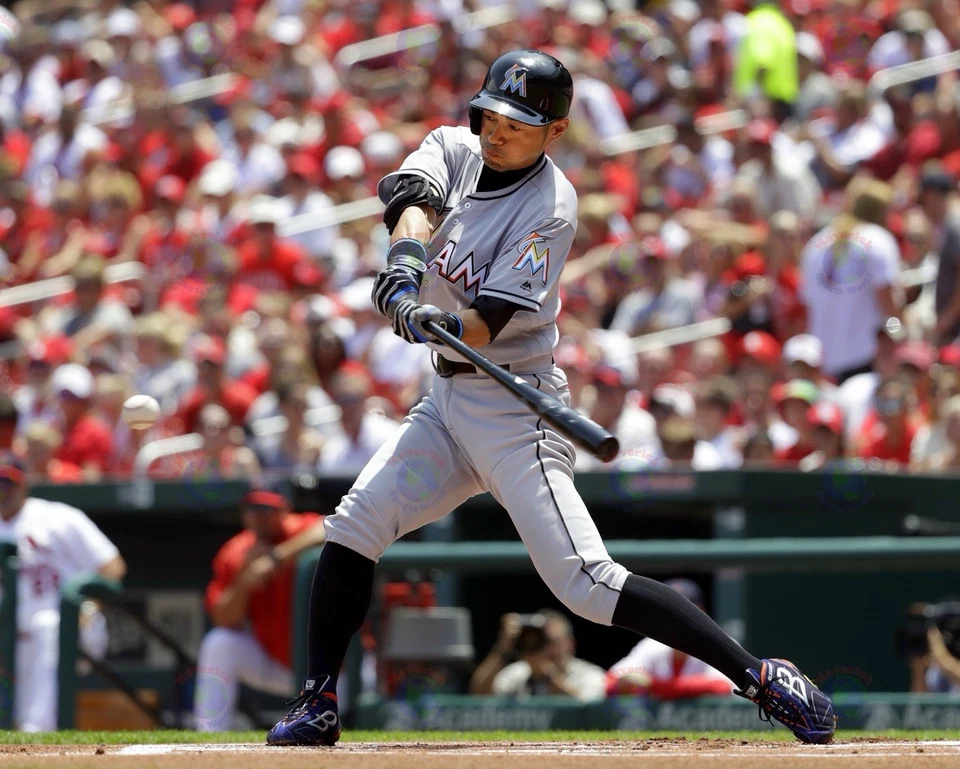 8x10 Photo ICHIRO SUZUKI Florida Miami Marlins All-Star MVP HOF - Image 1 of 1