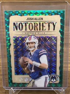 2024 Panini Mosaic Josh Allen Notoriety Green Mosaic! Buffalo Bills - Picture 1 of 2