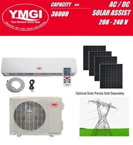 YMGI 36000 BTU SOLAR Hybrid AC/DC Ductless Mini Split AC and Heat Pump S2 - Picture 1 of 10