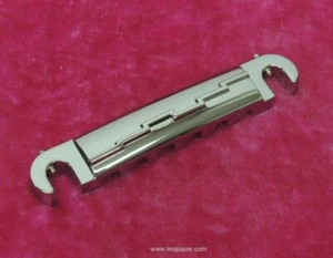 Lightning Bolt Wraparound Bridge for Gibson SG Junior, UN-AGED CHROME, MojoAxe - Picture 1 of 6