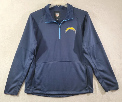 LOS ANGELES CHARGERS Logo NFL Football Mens Pullover Navy Blue Jacket Size L Cover