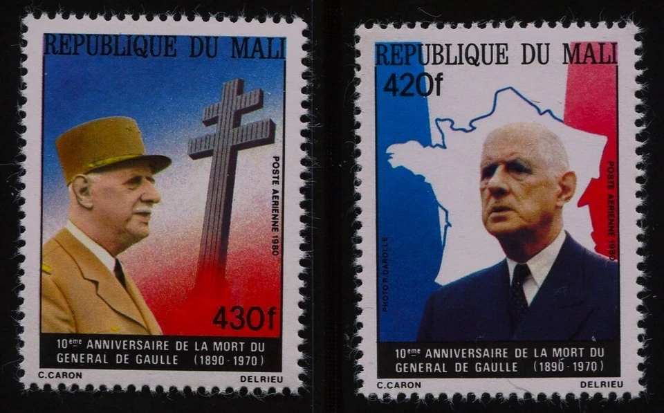 MALI SCOTT# C403-C404 MNH CHARLES DE GAULLE (10º ANIVERSARIO DE LA MUERTE) Foto 1 de 1