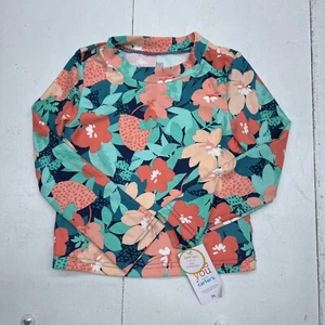 Just One You Blue Floral Swim Rash Guard Girls Size 5T NEW - Picture 1 of 6