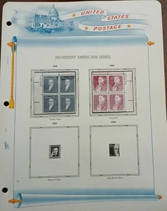 U.S - 1968 - PROMINENTS AMERICAN SERIES - 2 BLOCKS OF 4 STAMPS - MH & MNH-242 - Picture 1 of 1